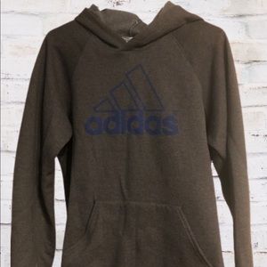 Adidas Hoodie, Gray, Small
